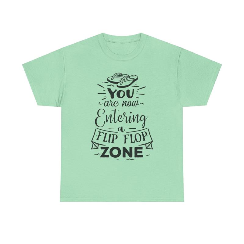 Men Shoes Quotes - Flip Flop Zone T Shirt liburan