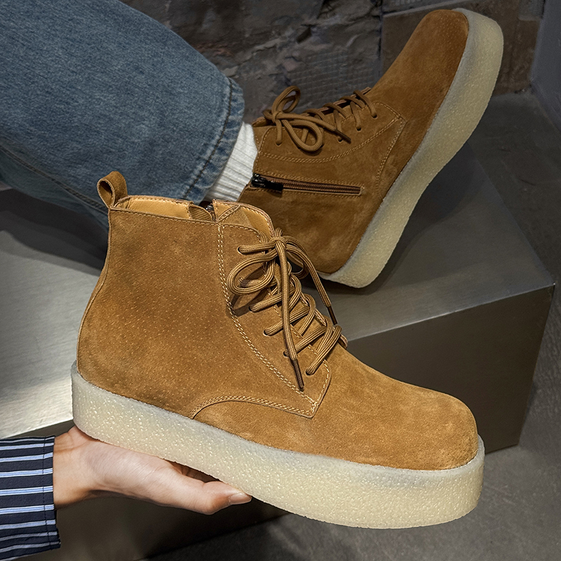 Men Shoes Office - Sepatu Boots Kerja Pria Sol Tebal