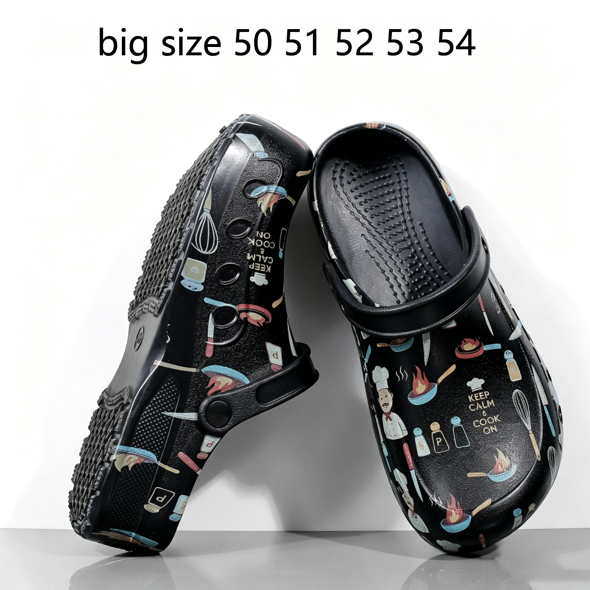 Men Shoes Office - Sepatu Clogs Chef Ukuran Besar 50