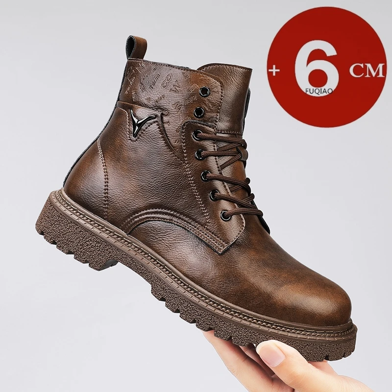 Men Shoes Type - Sepatu Boots Pria Penambah Tinggi Tak