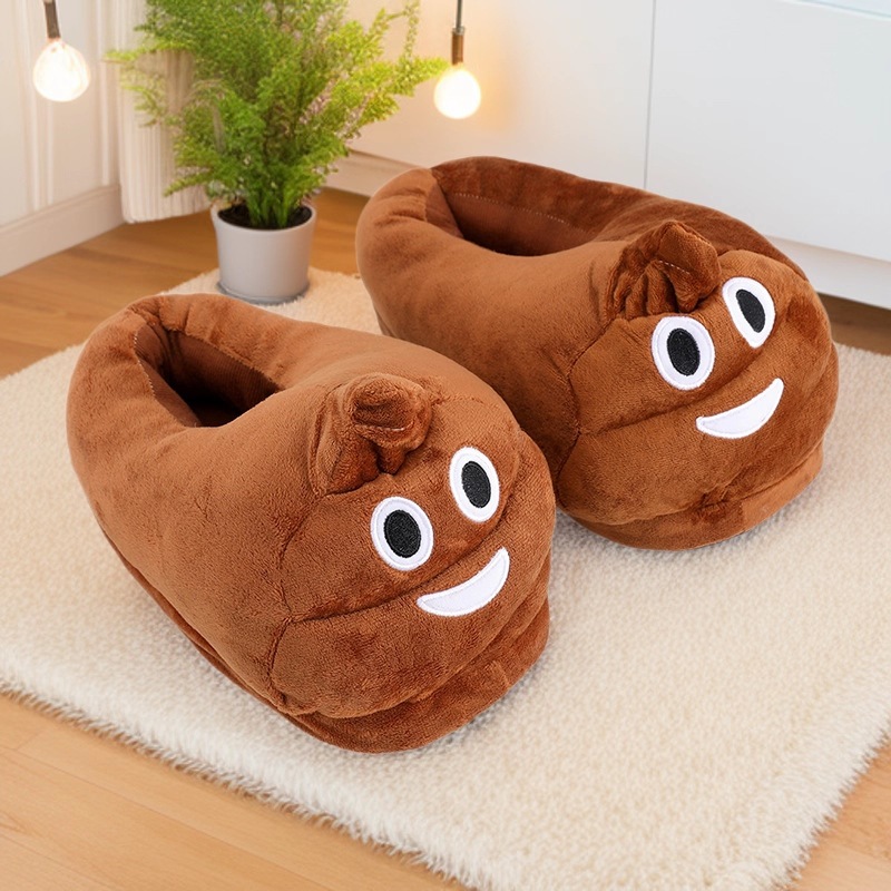 Men Shoes Models - Sandal Empuk Emoji Kotoran Lucu, Hangat,