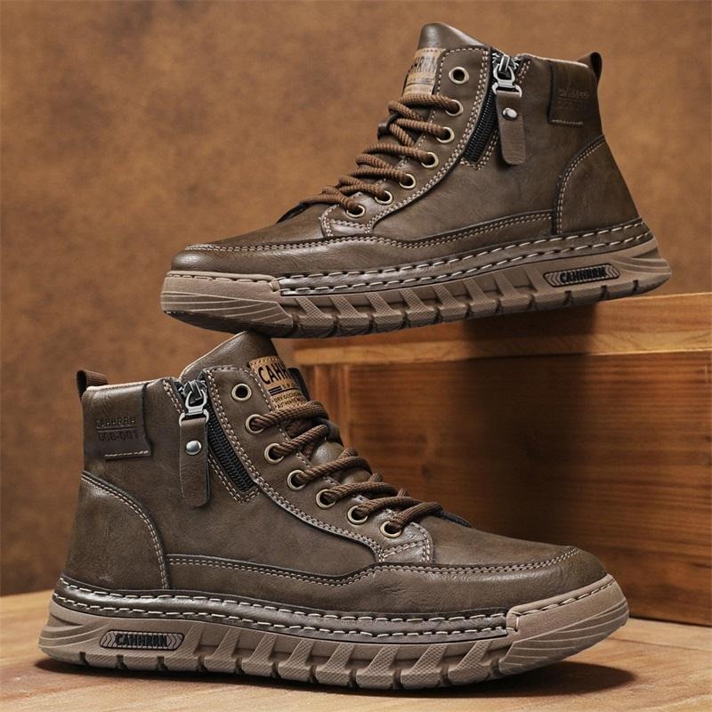Men Shoes Type - Sepatu Bot Pergelangan Kaki Tinggi Kulit