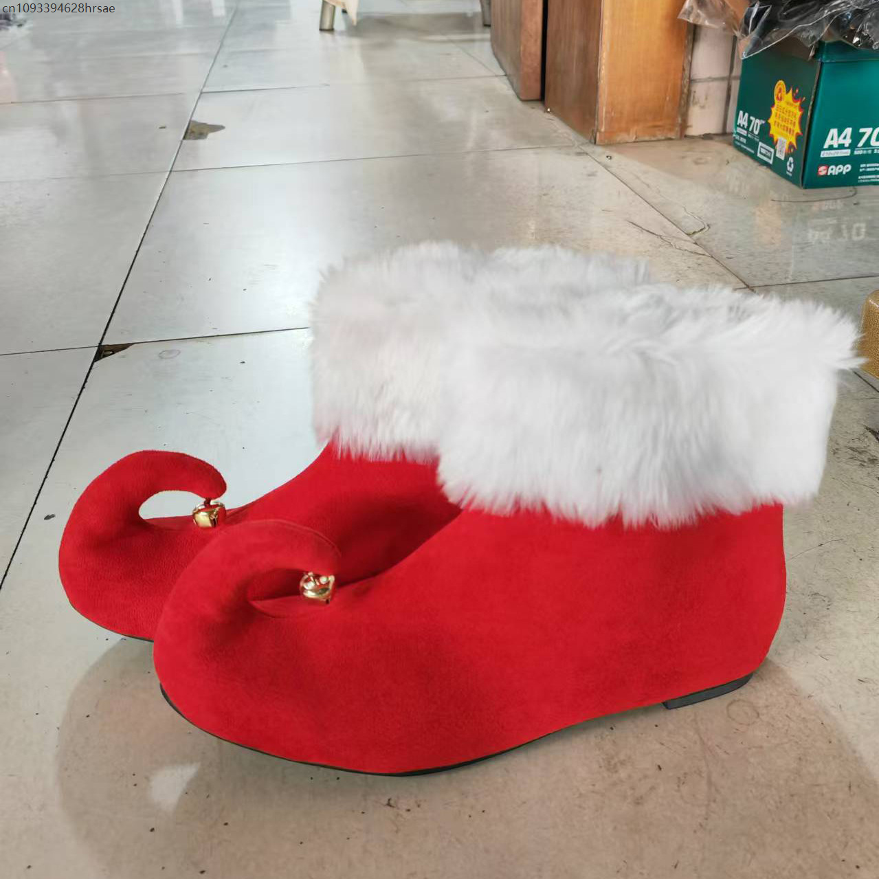 Men Shoes Europe To Us - Sepatu Bot Suede Natal dengan Lonceng