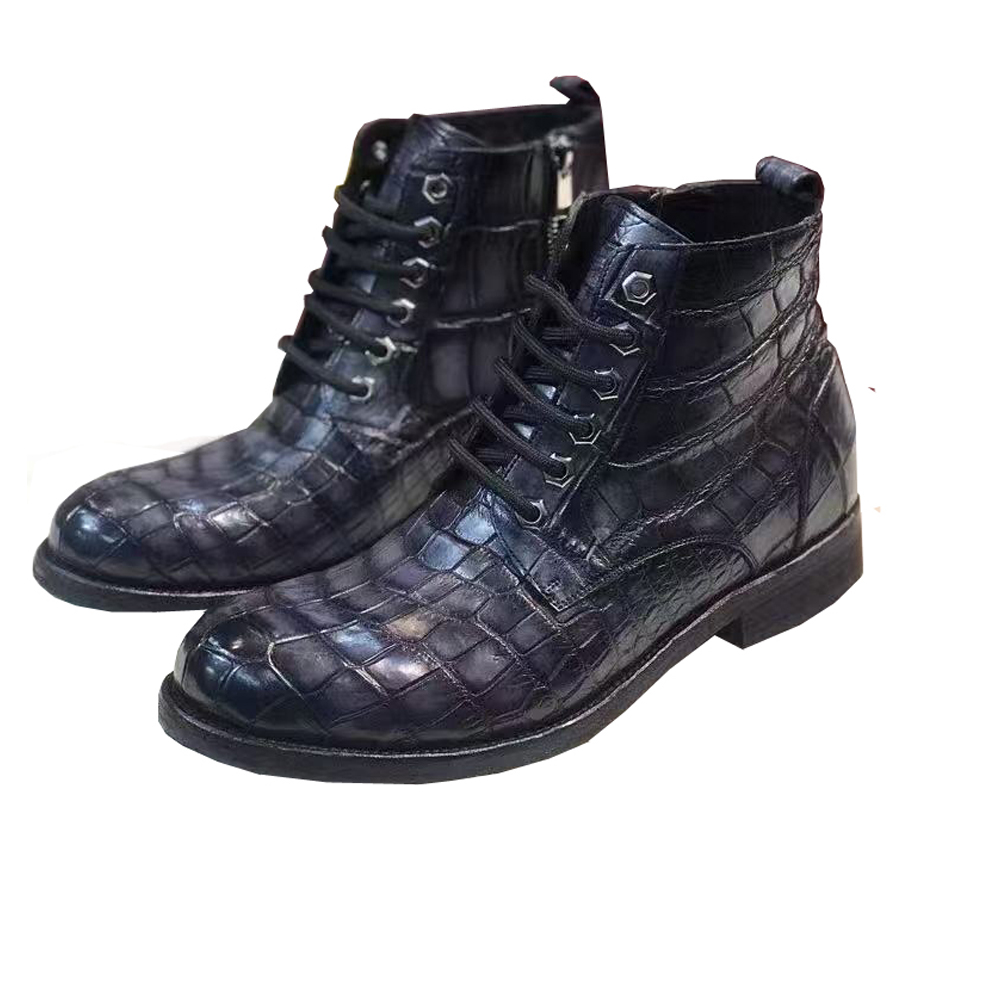 Men Shoes Office - Sepatu Boots Pria Kulit Buaya Warna