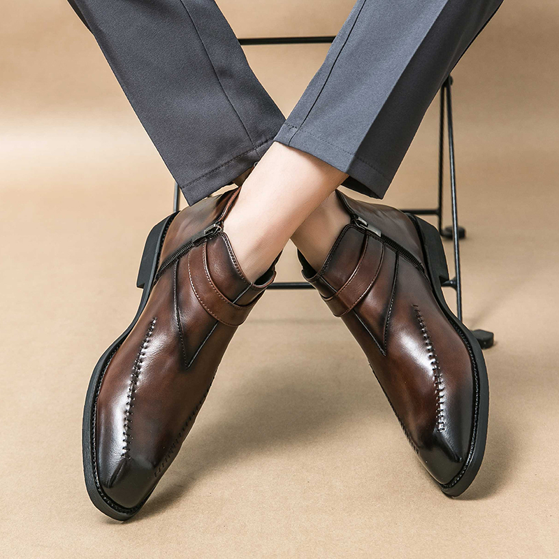 Men'S Shoes Top Brands - Sepatu Boots Chelsea Kulit Modis, Lembut,