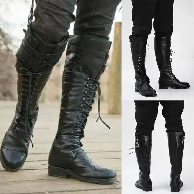 Men Shoes Europe To Us - Sepatu Cosplay Steampunk Abad Pertengahan Pria