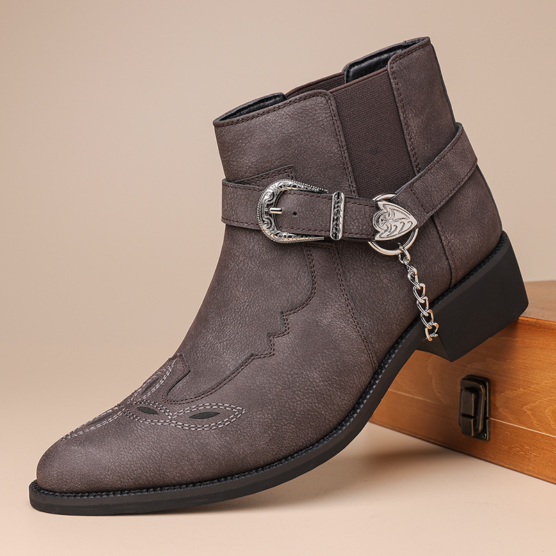 Men'S Shoes Top Brands - Sepatu Bot Koboi Vintage Pria Retro