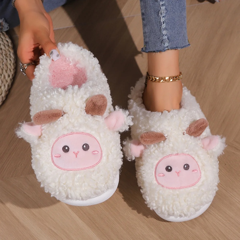 Men'S Shoes In Fashion - Sandal Rumah Bulu Domba Lucu Musim