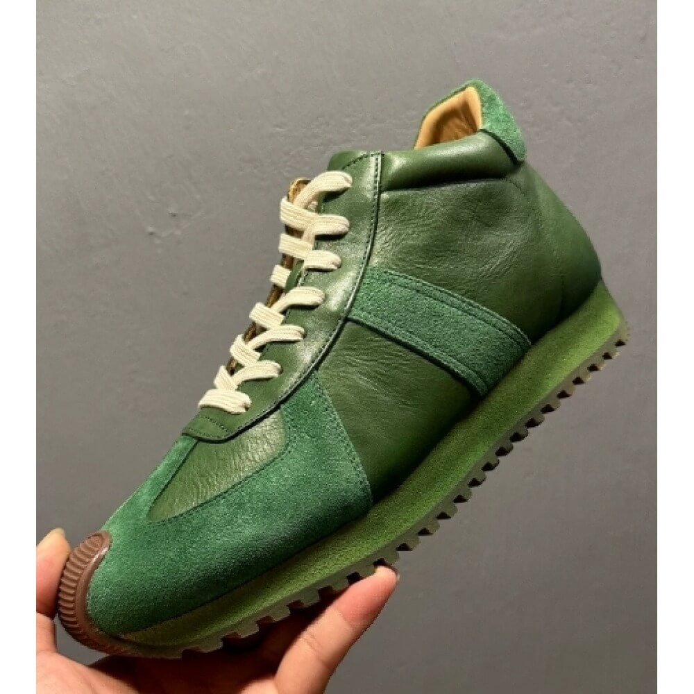 Sepatu Sneakers Tinggi Retro H - Men'S Shoes Green And White ulasan dan harga