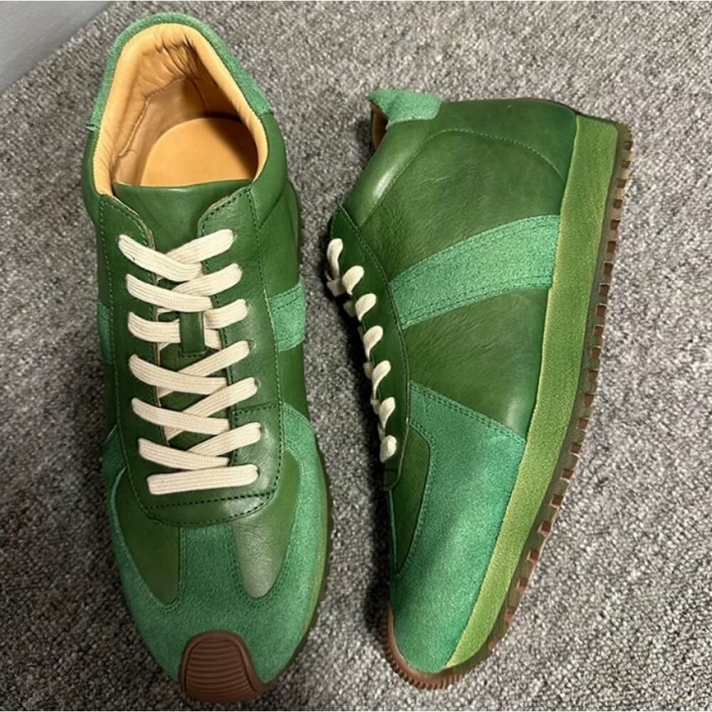 Sepatu Sneakers Tinggi Retro H - Men'S Shoes Green And White ulasan dan harga