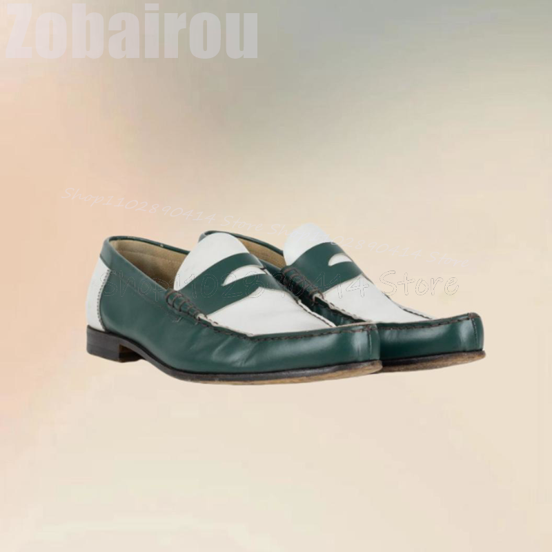 Sepatu Loafer Kulit Matte Desa - Men'S Shoes Green And White ulasan dan harga