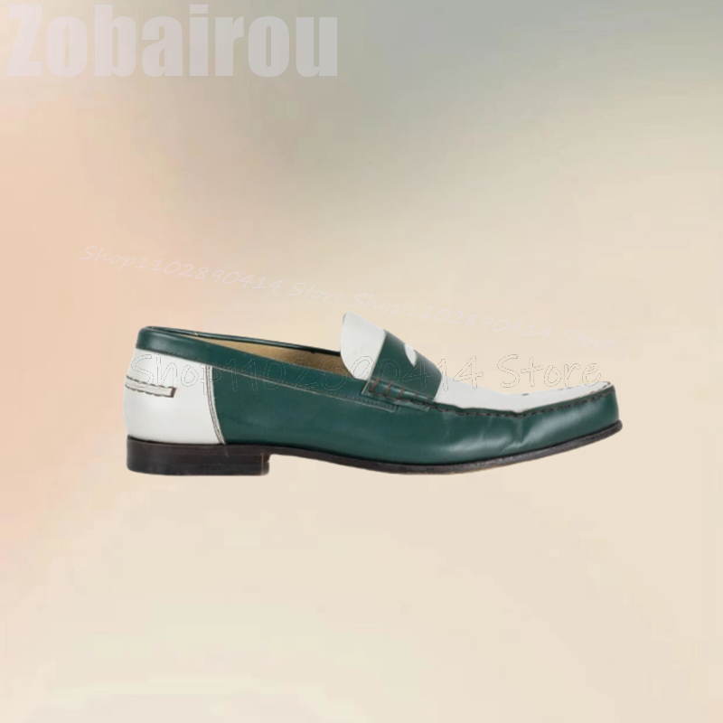 Sepatu Loafer Kulit Matte Desa - Men'S Shoes Green And White ulasan dan harga