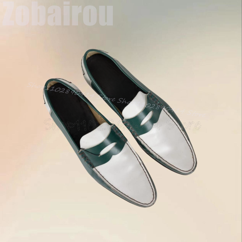 Sepatu Loafer Kulit Matte Desa - Men'S Shoes Green And White ulasan dan harga