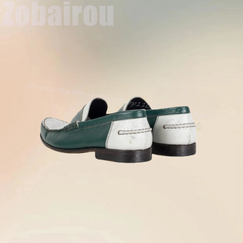 Sepatu Loafer Kulit Matte Desa - Men'S Shoes Green And White ulasan dan harga
