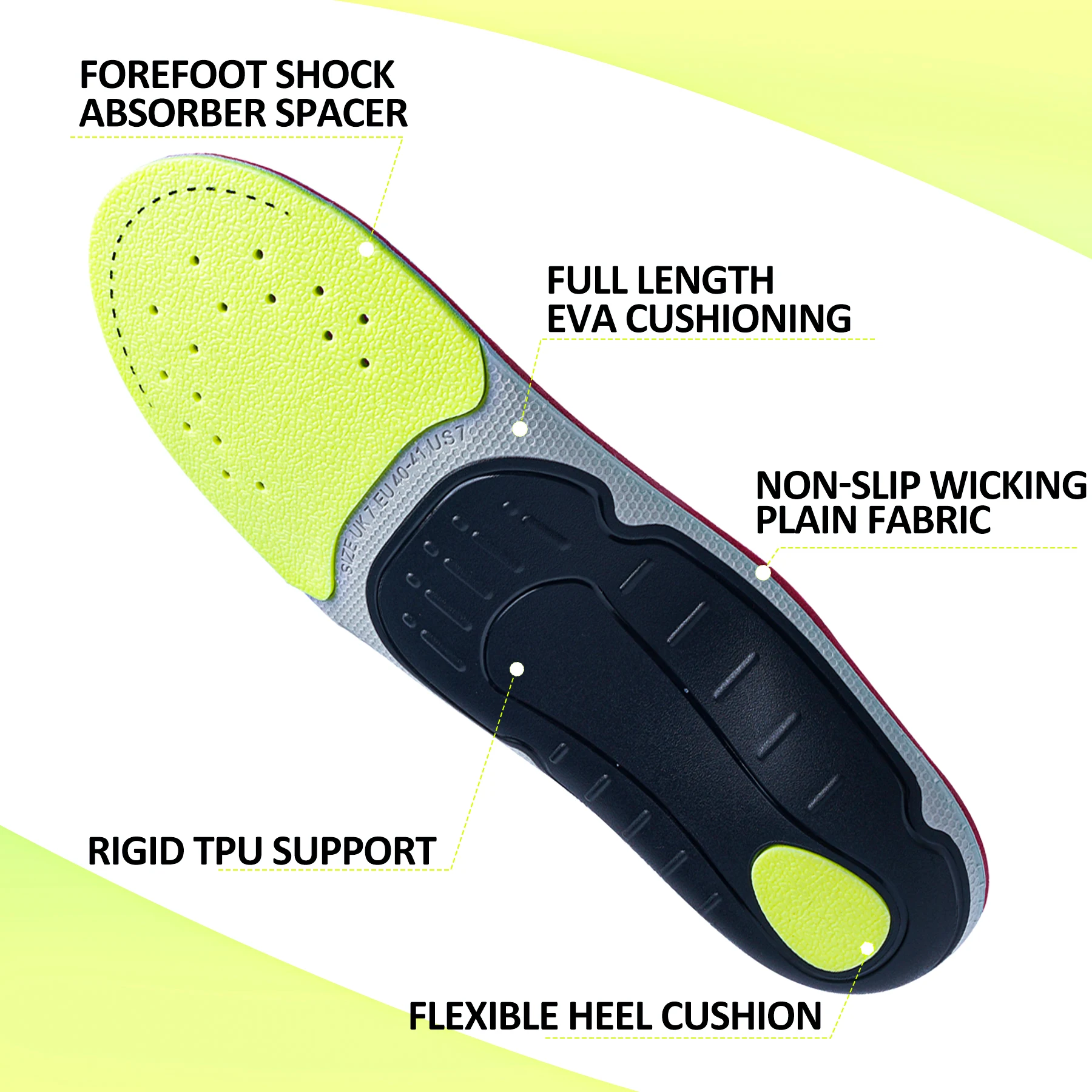 Plantar Fasciitis Sol Dalam Or - Men'S Shoes Green And White ulasan dan harga