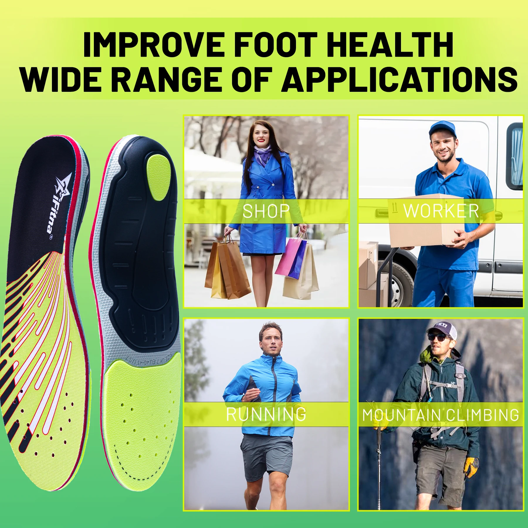 Plantar Fasciitis Sol Dalam Or - Men'S Shoes Green And White ulasan dan harga
