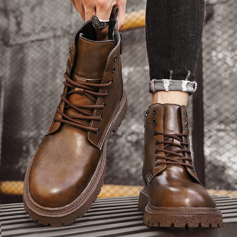 Sepatu Boots Pria Penambah Tin - Men Shoes Type ulasan dan harga