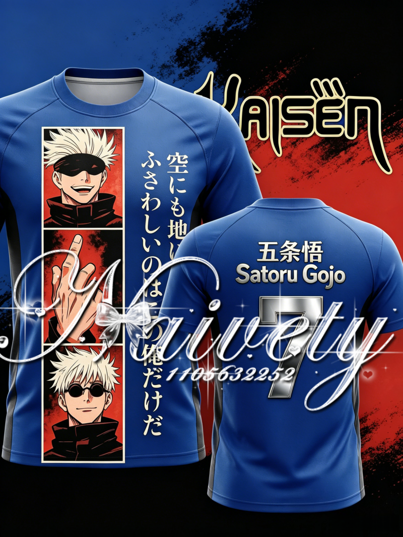 Jujitsu Kaisen Satoru Gojo Jer - Men Shoes Quotes ulasan dan harga