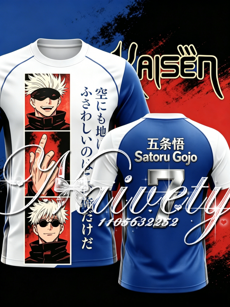 Jujitsu Kaisen Satoru Gojo Jer - Men Shoes Quotes ulasan dan harga