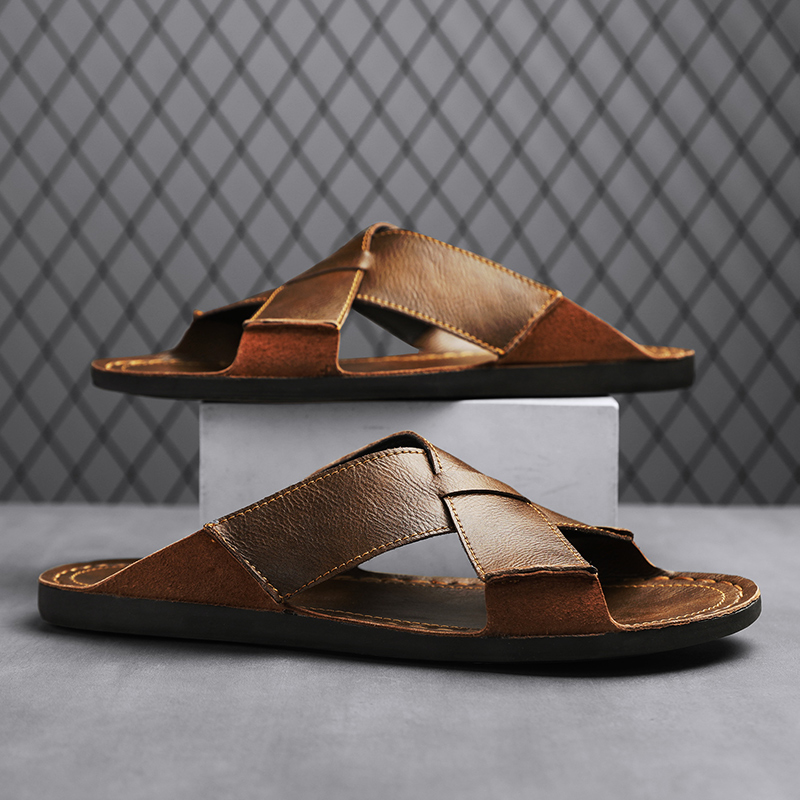 Sandal Pria Kulit Asli Fashion - Men'S Shoes Top Brands ulasan dan harga