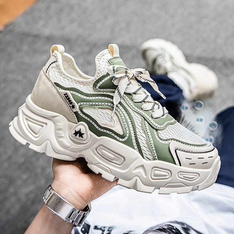 Sepatu Chunky Dad Hijau Putih  - Men'S Shoes Green And White ulasan dan harga