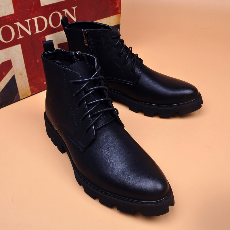 Sepatu bot kulit asli kantor b - Men Shoes Office ulasan dan harga