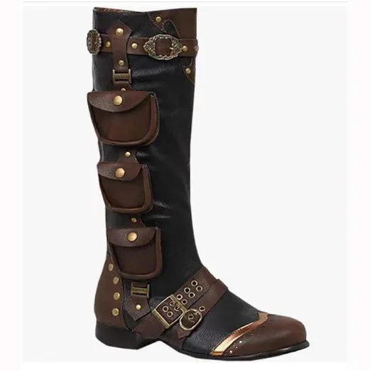 Sepatu Bot Tinggi Steampunk Ab - Men Shoes Europe To Us ulasan dan harga
