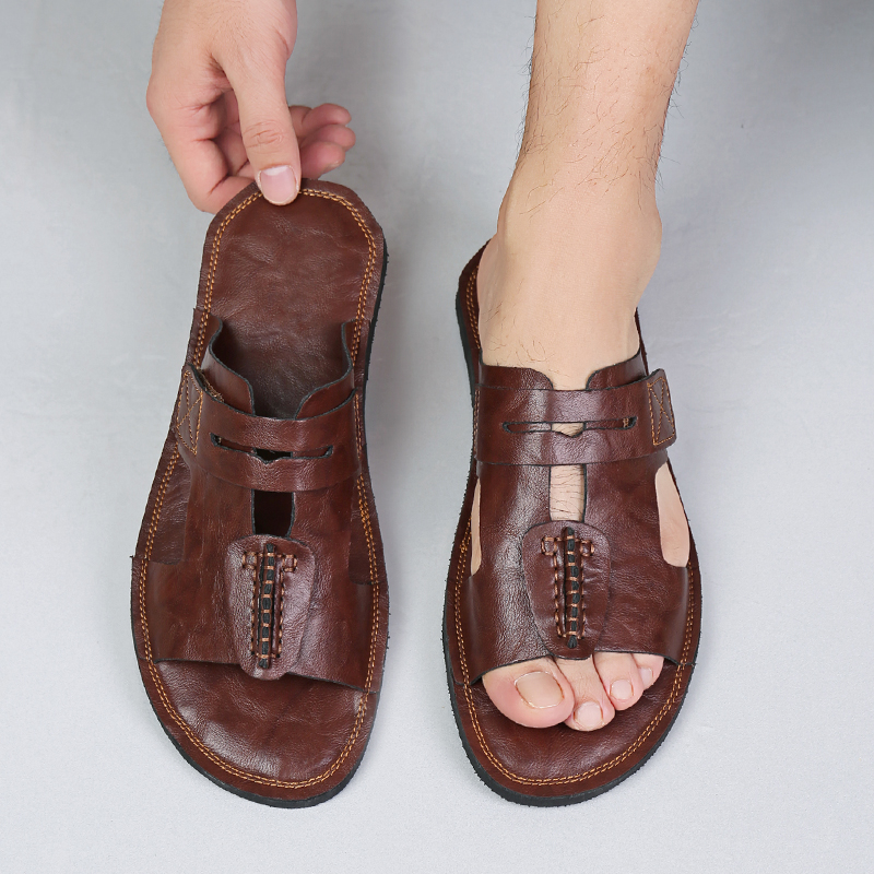 Sandal Kulit Premium Ukuran Be - Men'S Shoes Top Brands ulasan dan harga