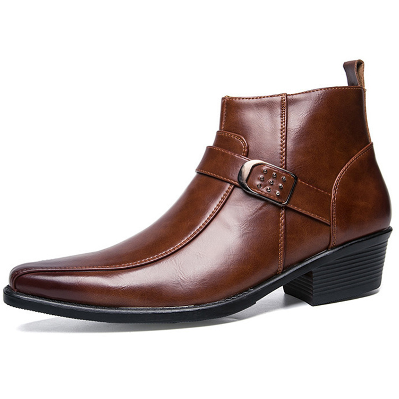 Sepatu Boots Kulit Retro Pria  - Men Shoes Type ulasan dan harga