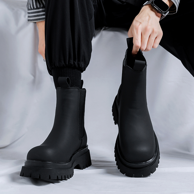 Sepatu Boots Hitam Tinggi Mode - Men Shoes Type ulasan dan harga