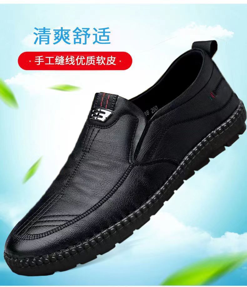 Sepatu pantofel kulit Slip pri - Men Shoes For Office Work ulasan dan harga