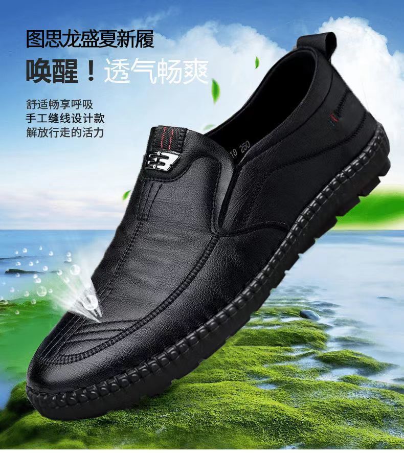 Sepatu pantofel kulit Slip pri - Men Shoes For Office Work ulasan dan harga