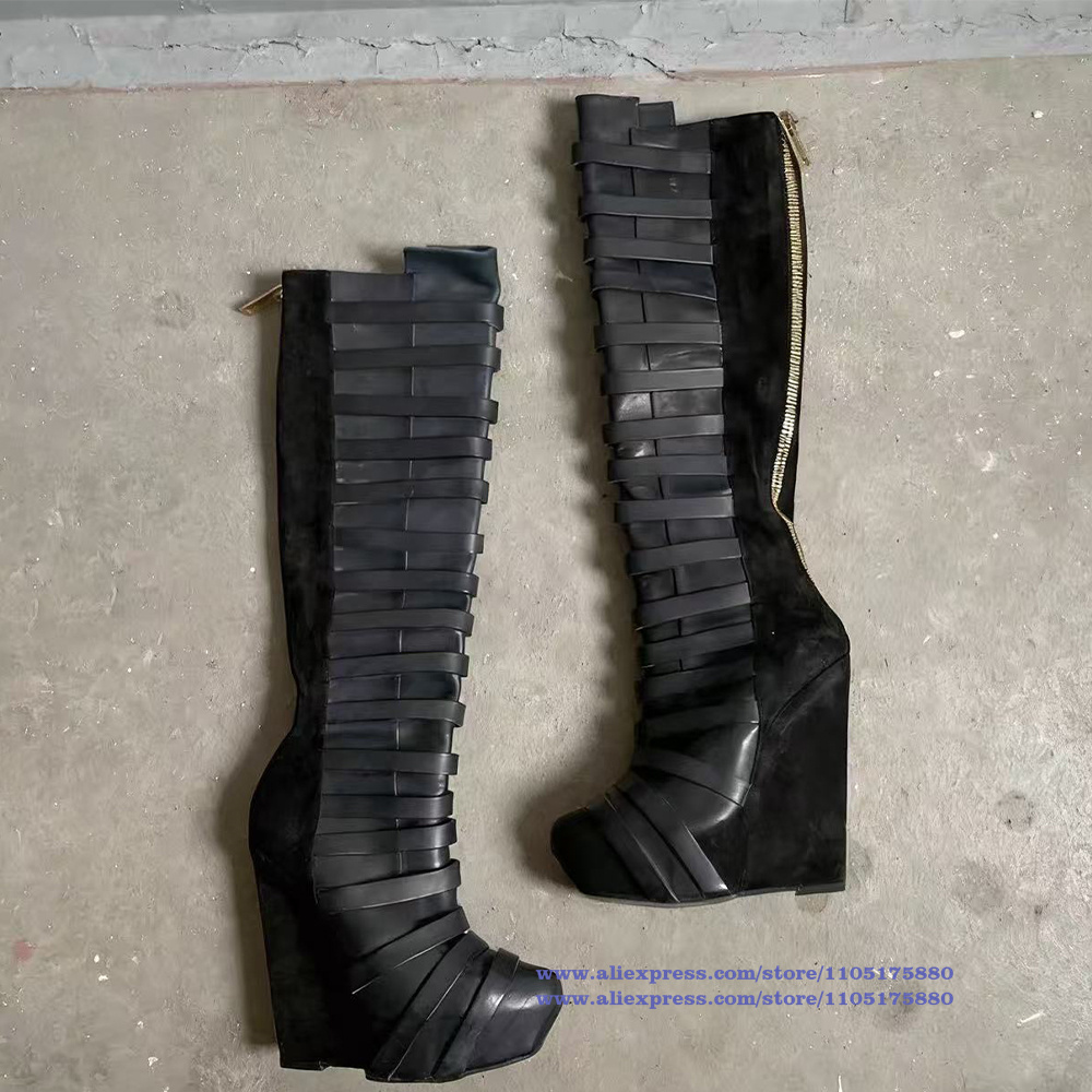 Sepatu Bot Setinggi Lutut Plat - Men Shoes Designer ulasan dan harga